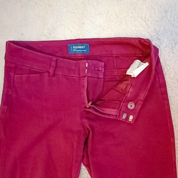 Old Navy Pixie Mid rise Burgundy pants Size 4R - Picture 8 of 9